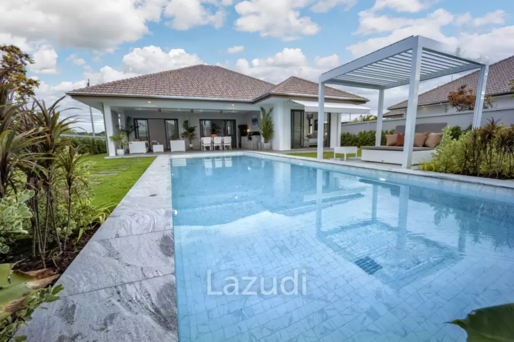 New 3 bed pool villa on a large corner plot
