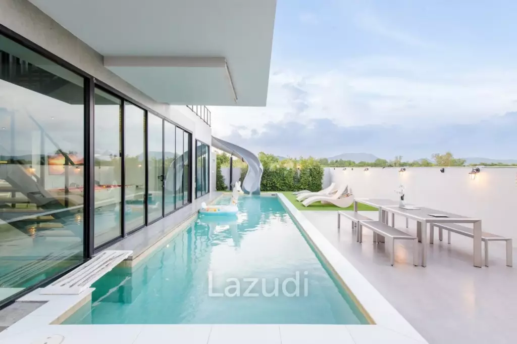 2-Storey Modern Pool Villa with slide in Leleaf Valley Hua Hin