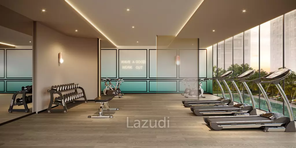 คอนโด 1 ห้องนอน 27.2 ตร.ม. ทำเลบางจาก พระโขนง ชั้น 2 ใกล้สวนและสระว่ายน้ำ