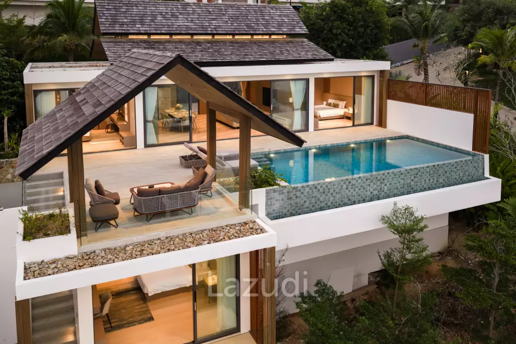 Luxury 3-Bedroom Sea View Pool Villa near Four Seasons Samui