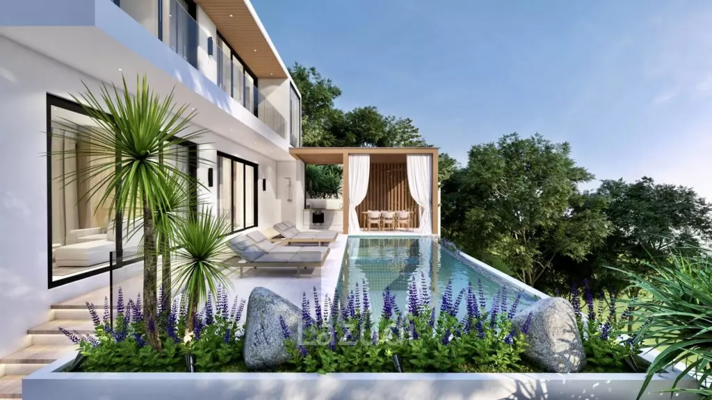 4-Bed Sunset Sea View Villa in Bang Makam