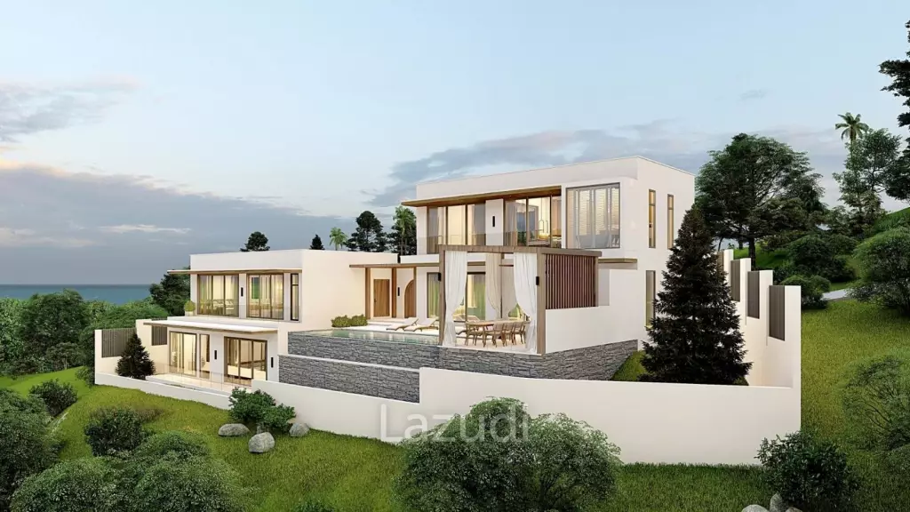 4-Bed Sunset Sea View Villa in Bang Makam
