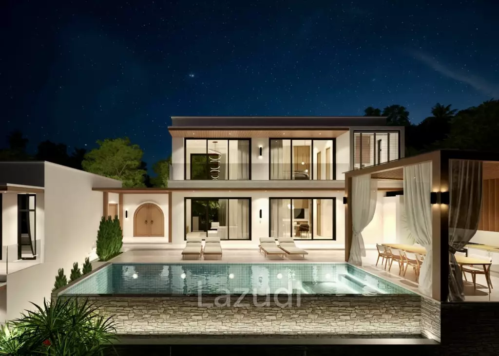 4-Bed Sunset Sea View Villa in Bang Makam