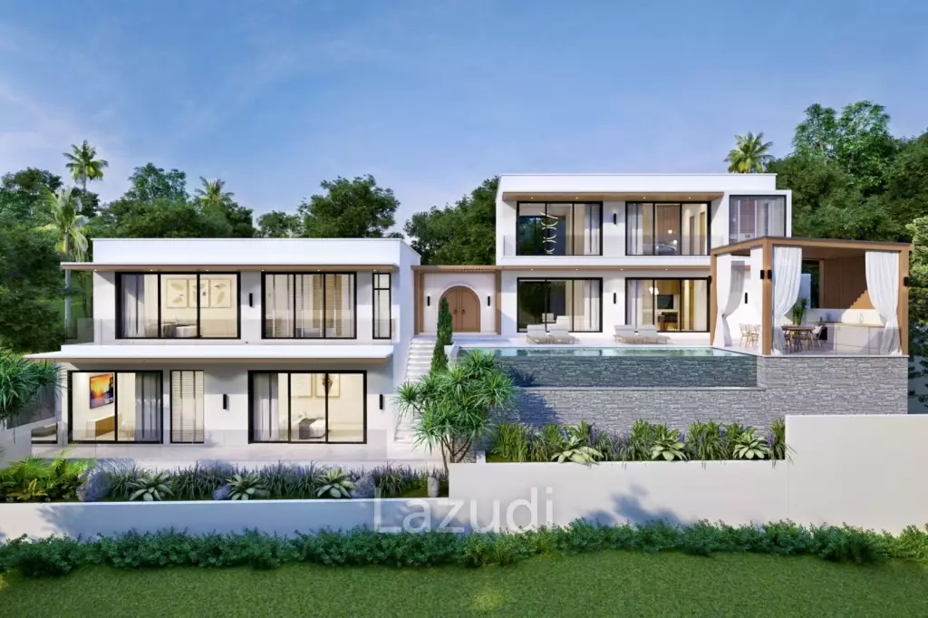 4-Bed Sunset Sea View Villa in Bang Makam