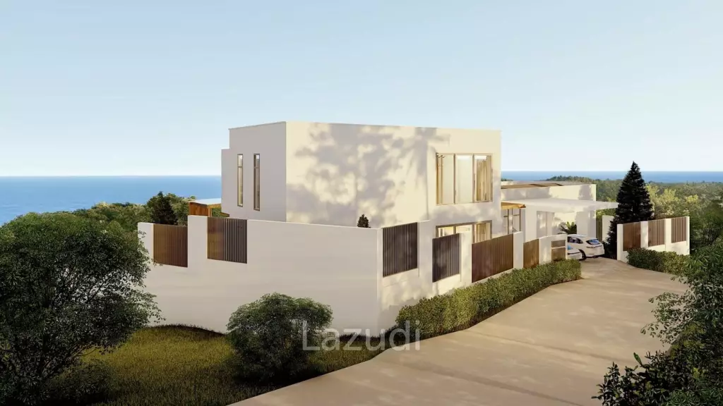 4-Bed Sunset Sea View Villa in Bang Makam