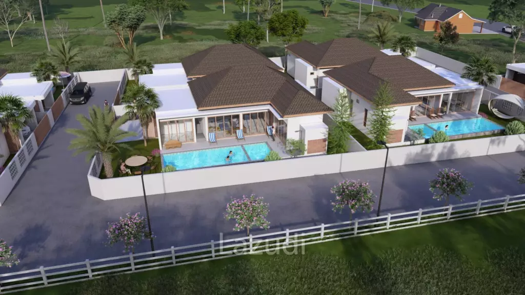 New Modern Pool Courtyard Villa in Wang Phong Pran Buri