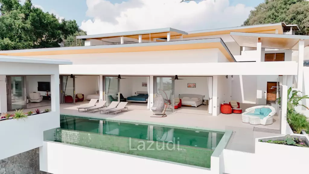 Modern 3-Bedroom Sea View Villa in Chaweng Hills
