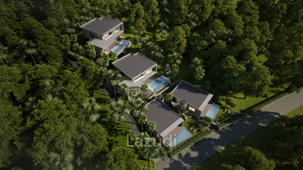 Contemporary 4-Bed Sea & Mountain View Villa - North Srithanu, Ko Pha-ngan