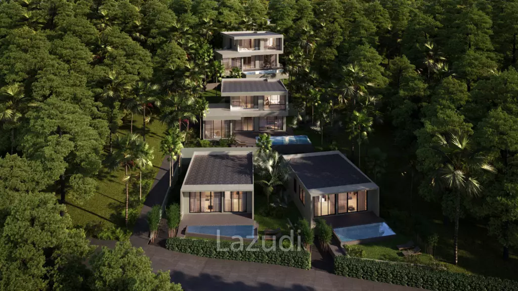 Contemporary 4-Bed Sea & Mountain View Villa - North Srithanu, Ko Pha-ngan