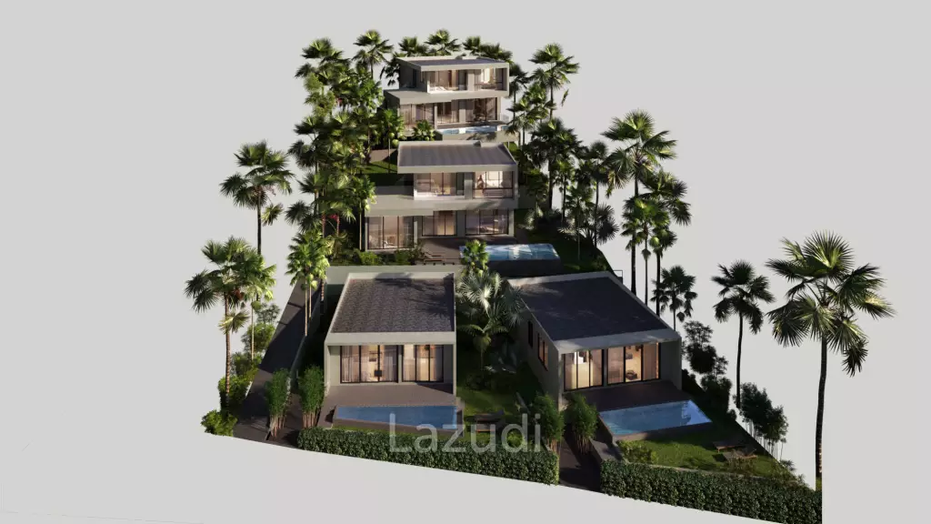 Contemporary 4-Bed Sea & Mountain View Villa - North Srithanu, Ko Pha-ngan