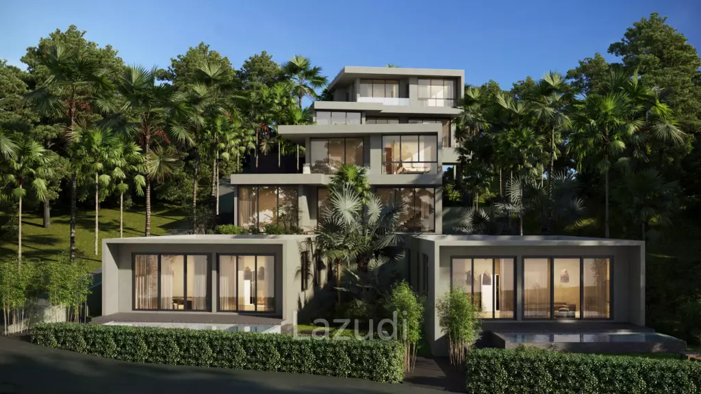Contemporary 4-Bed Sea & Mountain View Villa - North Srithanu, Ko Pha-ngan
