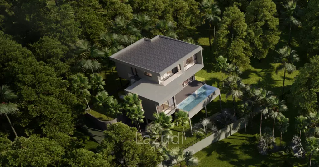 Contemporary 4-Bed Sea & Mountain View Villa - North Srithanu, Ko Pha-ngan
