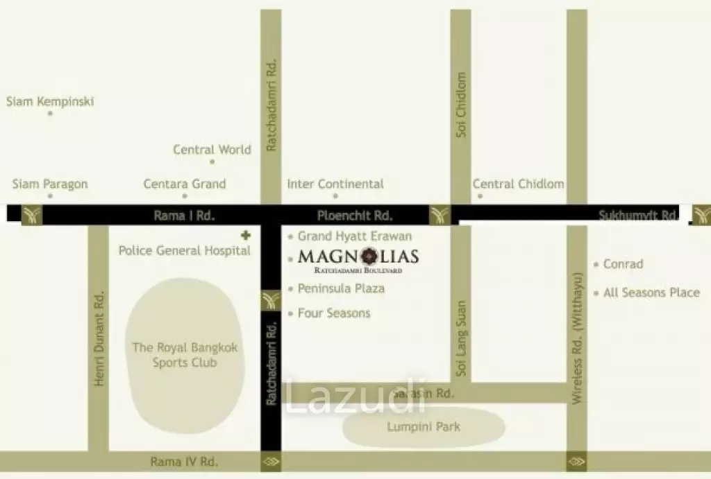 1 Bedroom 1 Bathroom 50 Sq.m Magnolias Ratchadamri Boulevard