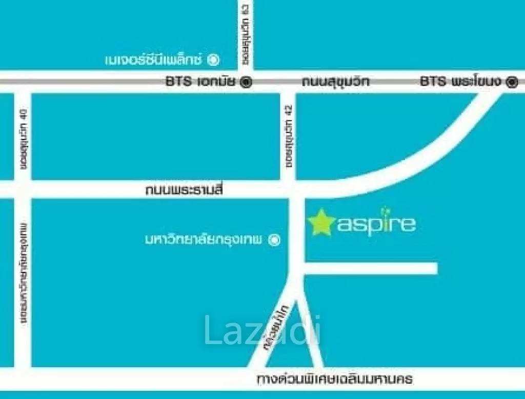 1 Bed 1 Bath 28 SQ.M at Aspire Rama 4