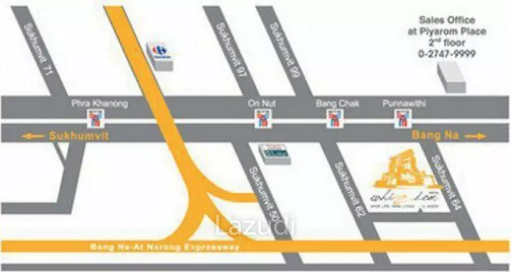 2 Bed 62 SQ.M Whizdom @ Punnawithi Station