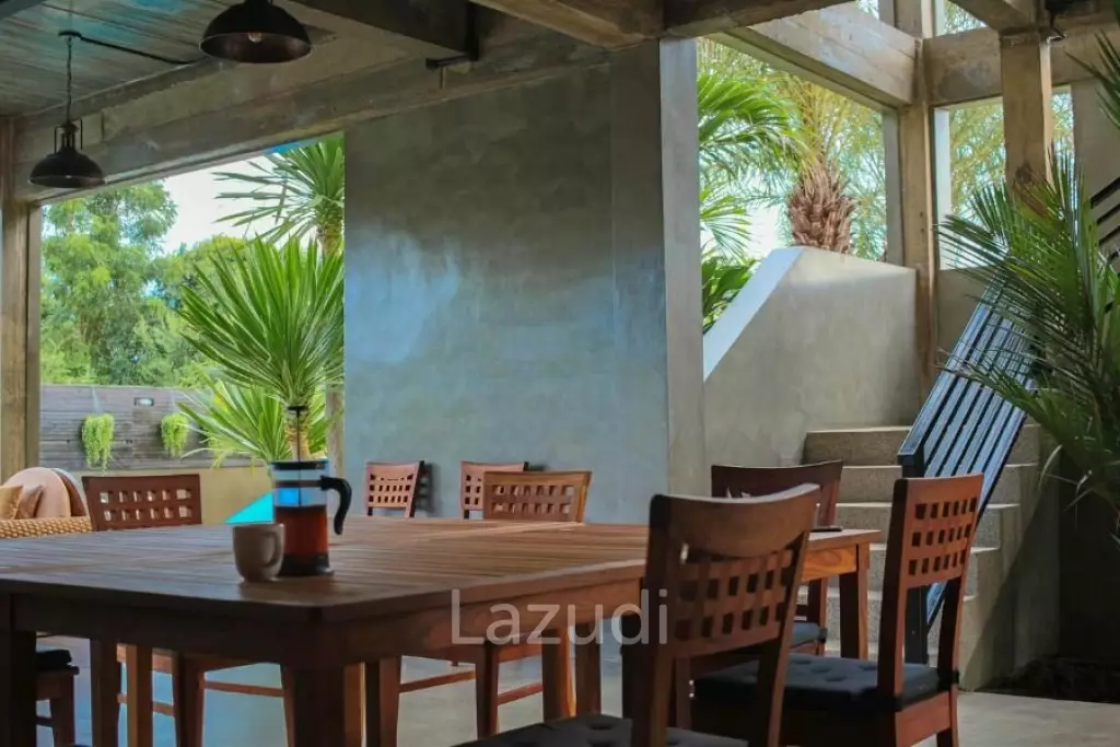Modern designer 3 storey pool villa with roof terrace with sea views, only 200 meters from pristine Beach