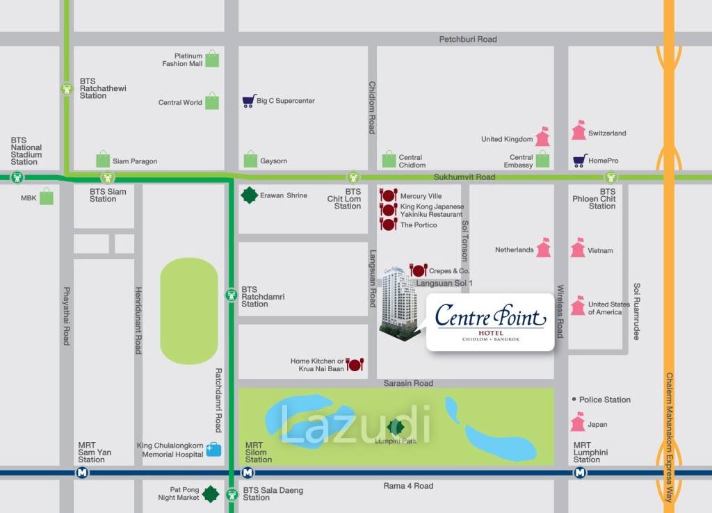 Centre Point Hotel Chidlom คอนโด