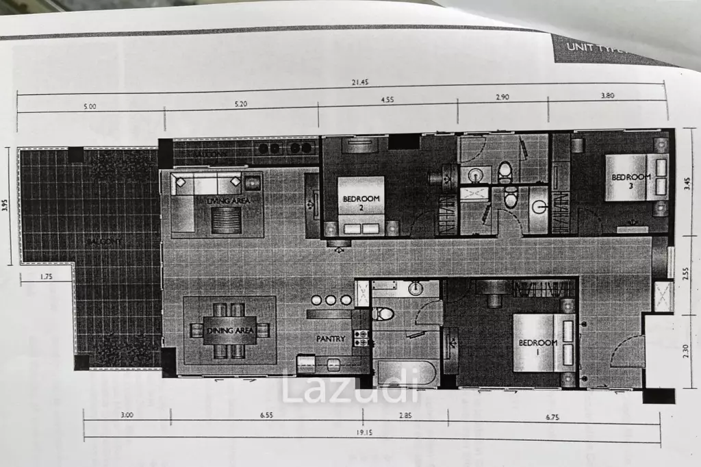 Condo 156 sqm. for Sale 180°seaview in Chonburi.