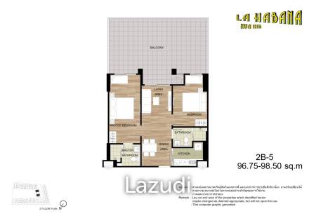 2 Bed 2 Bath 97.06 SQ.M. La Habana