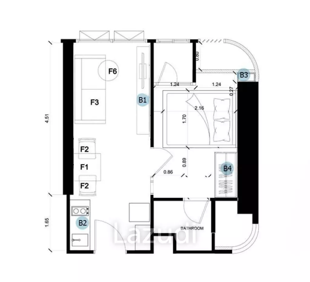 1 Bed 1 Bath 30 SQ.M. at Ashton Asoke