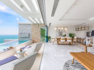 Modern 3 Bedroom Semi-Detached Seaview Pool Villa in Chaweng Noi for sale