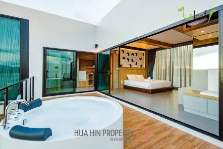 Modern Pool Villa with Outdoor Slide in Leleaf Sea Beach Pak Nam Pran