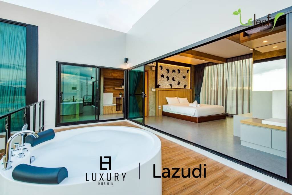 Modern Pool Villa with Outdoor Slide in Leleaf Sea Beach Pak Nam Pran