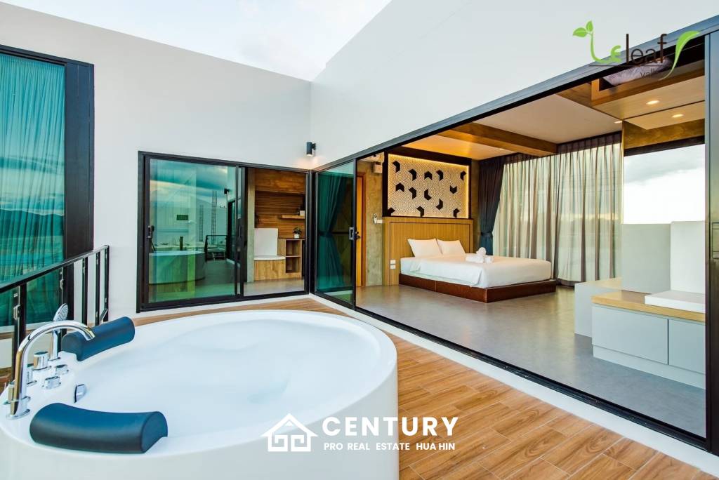 Modern Pool Villa with Outdoor Slide in Leleaf Sea Beach Pak Nam Pran