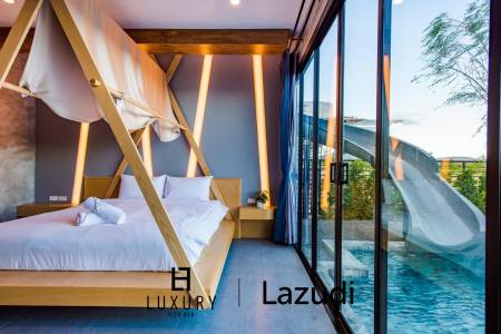 Modern Pool Villa with Outdoor Slide in Leleaf Sea Beach Pak Nam Pran