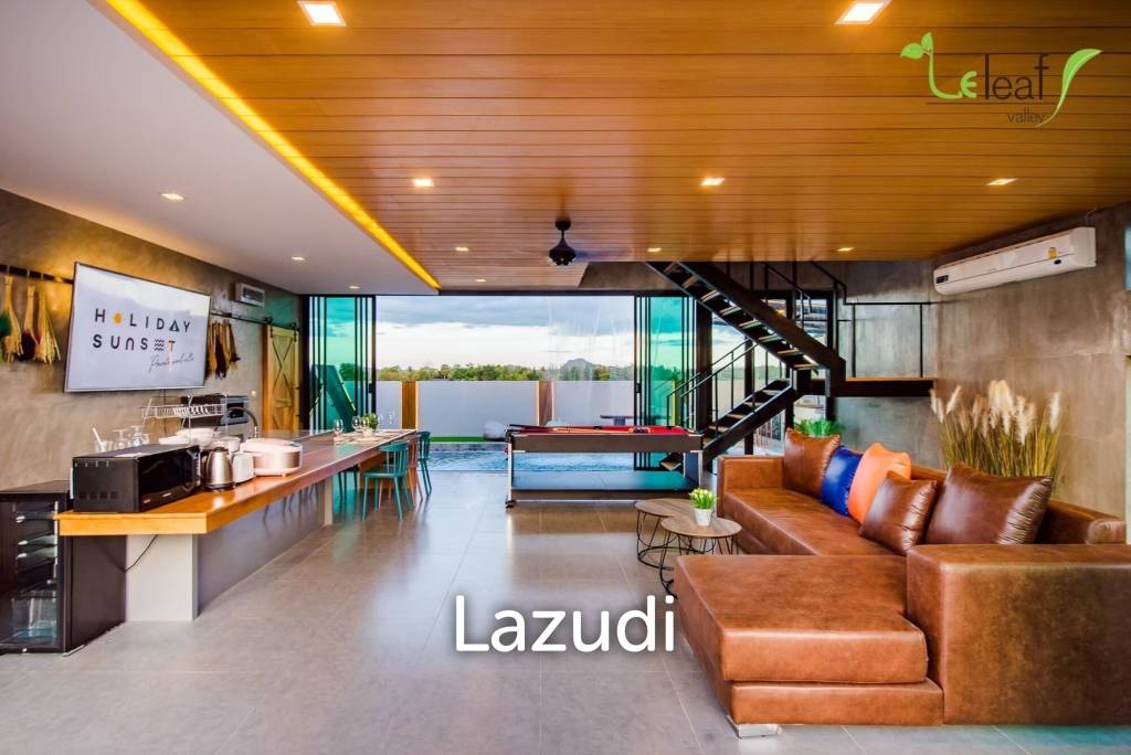 Modern Pool Villa with Outdoor Slide in Leleaf Sea Beach Pak Nam Pran