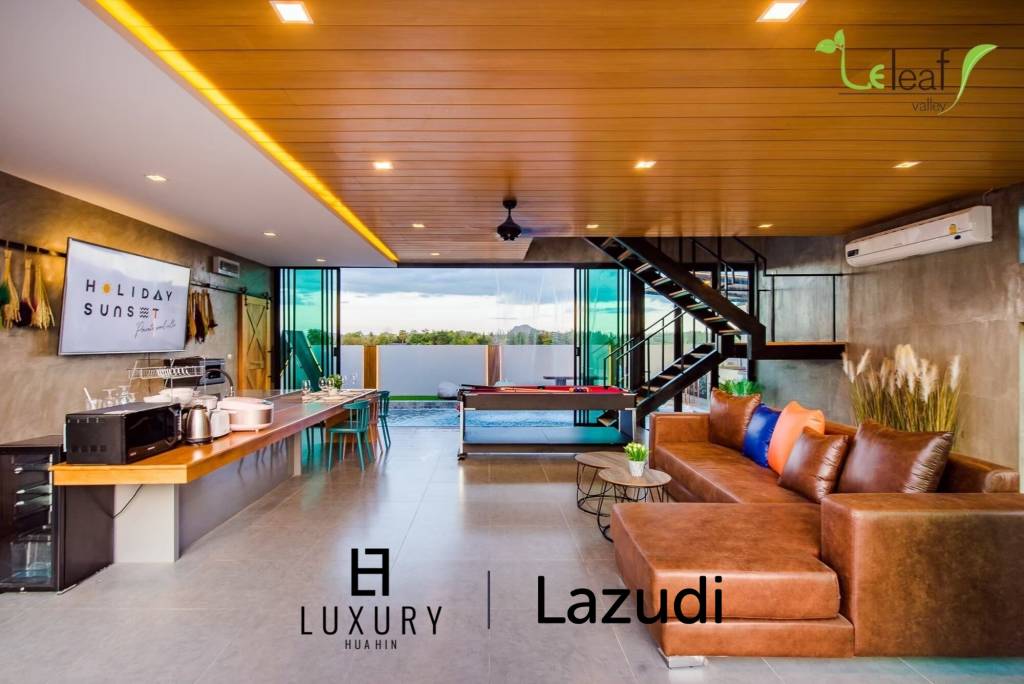 Modern Pool Villa with Outdoor Slide in Leleaf Sea Beach Pak Nam Pran