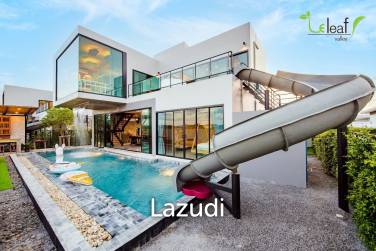 Modern Pool Villa with Outdoor Slide in Leleaf Sea Beach Pak Nam Pran
