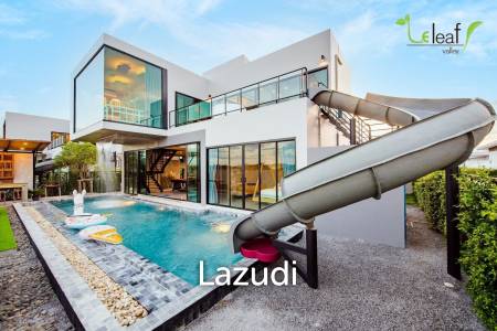 Modern Pool Villa with Outdoor Slide in Leleaf Sea Beach Pak Nam Pran