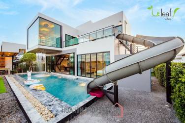 Modern Pool Villa with Outdoor Slide in Leleaf Sea Beach Pak Nam Pran