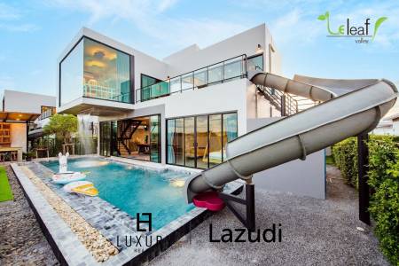Modern Pool Villa with Outdoor Slide in Leleaf Sea Beach Pak Nam Pran