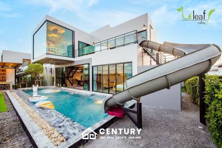 Modern Pool Villa with Outdoor Slide in Leleaf Sea Beach Pak Nam Pran