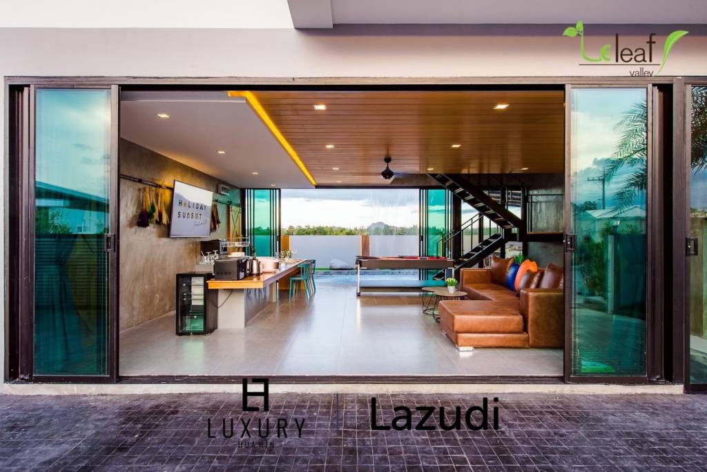 Modern Pool Villa with Outdoor Slide in Leleaf Sea Beach Pak Nam Pran