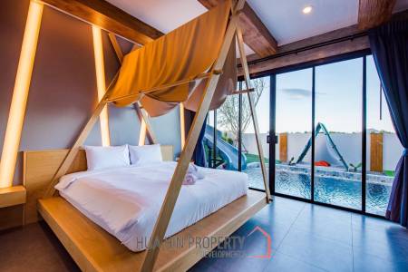 Modern Pool Villa with Outdoor Slide in Leleaf Sea Beach Pak Nam Pran