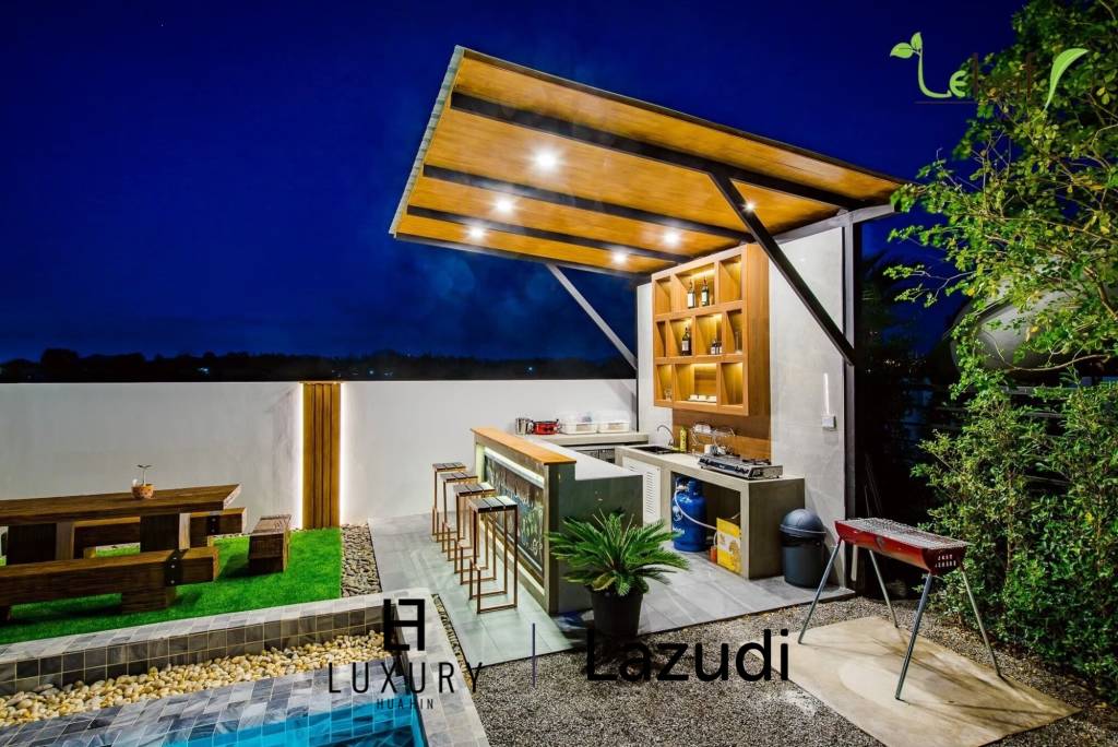 Modern Pool Villa with Outdoor Slide in Leleaf Sea Beach Pak Nam Pran