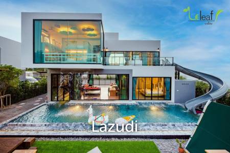 Modern Pool Villa with Outdoor Slide in Leleaf Sea Beach Pak Nam Pran