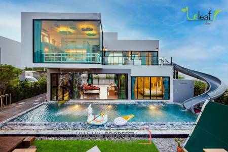 Modern Pool Villa with Outdoor Slide in Leleaf Sea Beach Pak Nam Pran