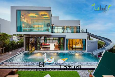 Modern Pool Villa with Outdoor Slide in Leleaf Sea Beach Pak Nam Pran