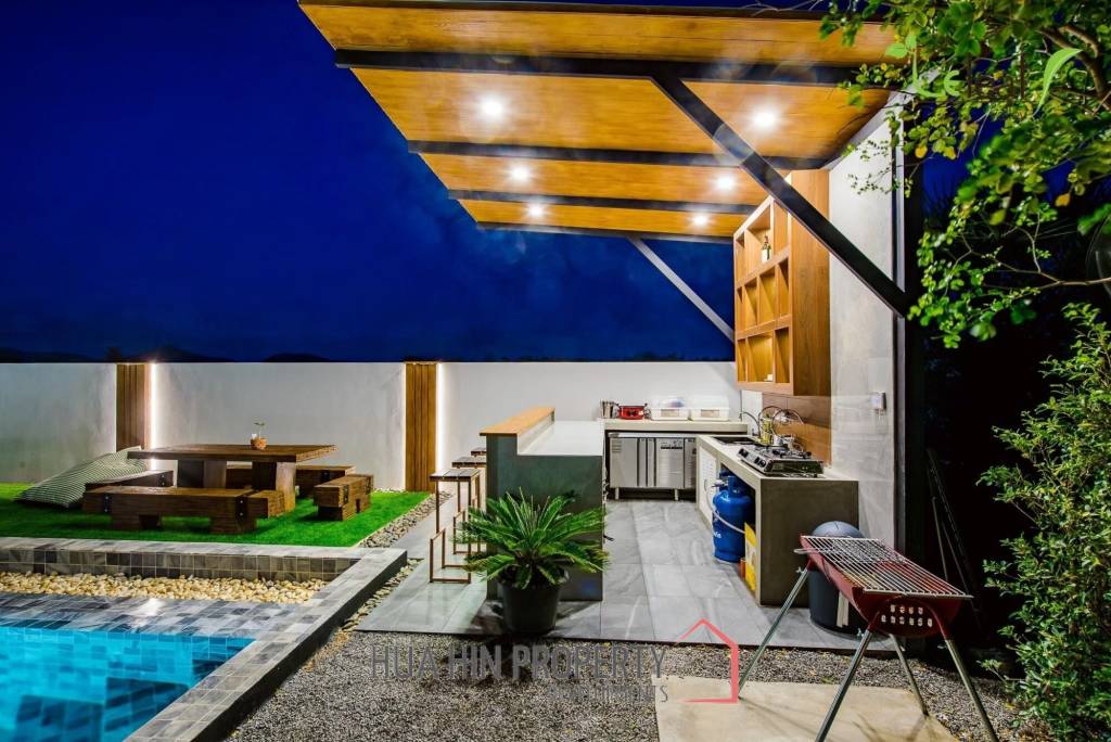 Modern Pool Villa with Outdoor Slide in Leleaf Sea Beach Pak Nam Pran