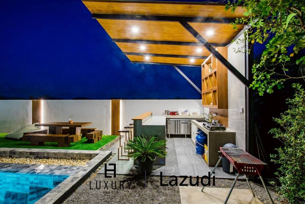 Modern Pool Villa with Outdoor Slide in Leleaf Sea Beach Pak Nam Pran