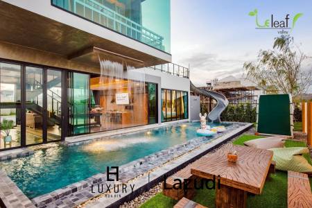 Modern Pool Villa with Outdoor Slide in Leleaf Sea Beach Pak Nam Pran