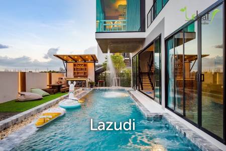 Modern Pool Villa with Outdoor Slide in Leleaf Sea Beach Pak Nam Pran