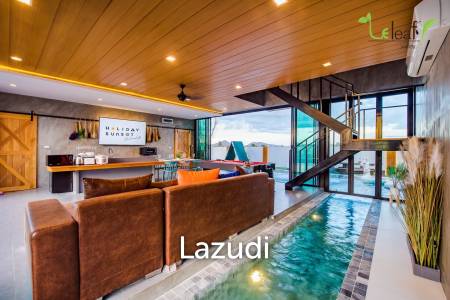 Modern Pool Villa with Outdoor Slide in Leleaf Sea Beach Pak Nam Pran