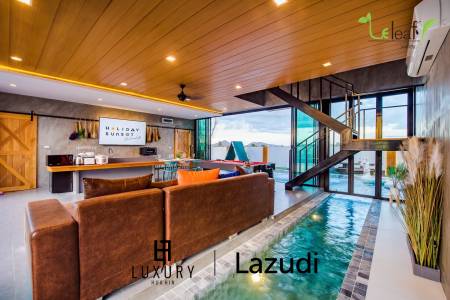 Modern Pool Villa with Outdoor Slide in Leleaf Sea Beach Pak Nam Pran