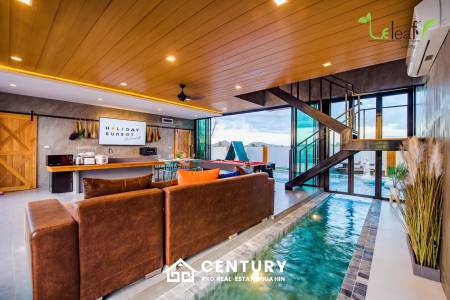 Modern Pool Villa with Outdoor Slide in Leleaf Sea Beach Pak Nam Pran