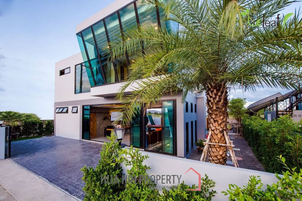 Modern Pool Villa with Outdoor Slide in Leleaf Sea Beach Pak Nam Pran